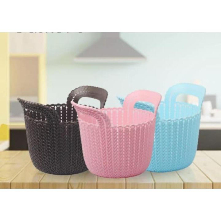 Set of 2 Fruit Vegetable Basket Multipurpose Tokri Multicolours