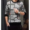 Elegant Curved Design T-Shirt For Boys. 