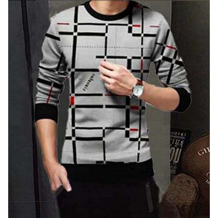 Elegant Curved Design T-Shirt For Boys