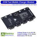 24W 4-Channel Qick Mobile Charger Module USB QC2.0 QC3.0 DC-DC Step Down 6-32v to 3-12v (Auto) Fast Charging Module XFW-KC42/24-4 by Electrica. 