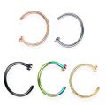1PC Women Piercing Nose Ring Hoop Septum Non Piercing Clip Rock HipHoop Stainless Steel Magnet Fashion Punk Body Jewelry. 