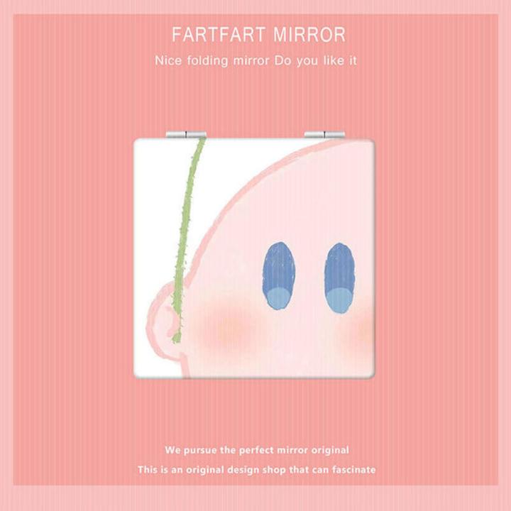 Sanrio Anime Cartoon Hello Kitty Kuromi Cinnamoroll Portable Vanity Mirror Mini Makeup Mirror Double Sided Mirror Girls Gifts