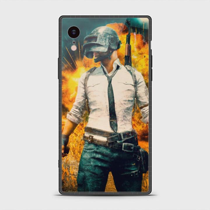 iPhone XR Cover - SkinLee HQ Square Infinity Glass Case - PUBG The Battleground - SKINLEE-498-1-999-196