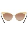 Dolce & Gabbana Cat Eye Metal Gold/Pale Gold Frame Brown Gradient Lenses-DG2178-02/13-53. 