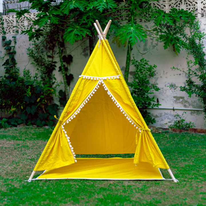 TEEPEE%20TENTS%20l%20Foldable%20Play%20Tent%20Canvas%20-%20Kids%20Playhouse%20-%20Portable%20Kids%20Tent%20for%20Girls,%20Boys%20Children%20with%20Carry%20Case%20Indoor%20Outdoor%20-%20Image%202