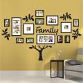 New Big Family Tree Photo Frame 3D Wooden wall Decor 3mm Thickness Wooden Wall Art - Removable Family Photo Frame Tree Wall Art Picture Home Décor - Big Family Tree with 13 Frames. 