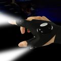 TE Multi-Function LED Flashlight Glove Showing 3 Fingers Cotton High Brightness Illumination Outdoor Sports Lighting Gloves. 
