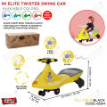 N1 Elite Twister Swing Car For Kids Imported Virgin Quality Plastic Push Car For Toddlers, Flash Light & Music Speed Twist & Ride Stroller Car 360 Rotation Wheel Children Outdoor Ride-on Twist Swivel Car For Boys Girls & Teenager Kids. 