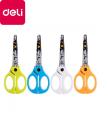 Deli Funny Skull Stainless Steel Student Scissors - Symmetric Handle - Printed Blades - Blunt Tip 5.25  - 135mm - 6064. 
