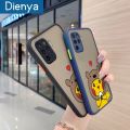 dienya For OPPO A94 OPPO Reno 5 Lite OPPO F19 Pro OPPO Re Case Cartoon Cute Pikachu Frosted Transparent Back Cover Lens Camera Protect Phone Case Silicone Edge Full Cover Casing Hard Cases. 