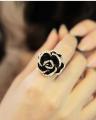 Black Rose Flower Ring For Women. 