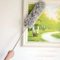 Extendable Microfiber Duster with Extra-Long 100 inches Flexible Pole - Reusable & Washable Dust Removal Brush for Ceiling Fans, High Ceiling, Blinds, Furniture & Cars Furniture,  Dust Removal Tool Bendable Head Design Stainless Steel Pole. 