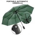 Auto Open and Close Folding Umbrella 8 Ribs Windproof Umbrellas for Rain and Sunlight Compact Size Portable Three Steps Folding Umbrella for Women Men. 