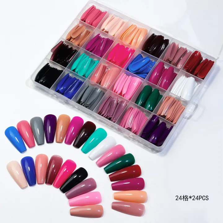 576%20Pcs%20Box%20Colorful%20Nails%20Acrylic%20Full%20Cover%20Coffin%20Nail%20Tips%20Ballet%20Wear%20Nail%20Press%20On%20Nails%20With%20Gel%20DIY%20Manicure%20Nails%2024%20Colors%20Fake%20Nails%20For%20Girls%20Nail%20-%20Image%205