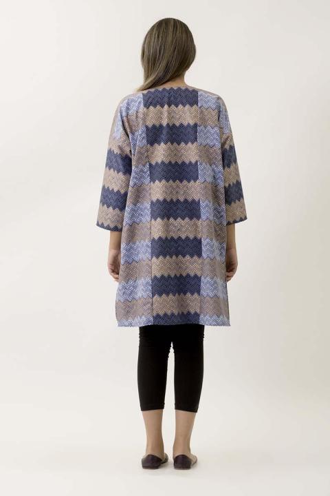 EGO%20Winter%20Collection%202019%20%20Zigzag%20%20Blue%20Cotton%20Kurti%20For%20Women%20-%20Image%207