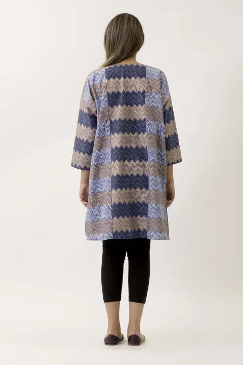 EGO%20Winter%20Collection%202019%20%20Zigzag%20%20Blue%20Cotton%20Kurti%20For%20Women%20-%20Image%207