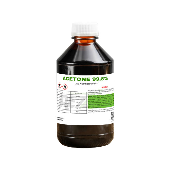 Pure Acetone 99.8% - 250ml - Thinner - Degreaser