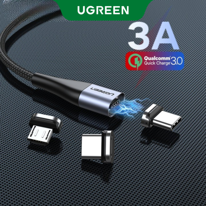 UGREEN 1M Magnetic USB Cable Fast Micro USB Type C Cable for Xiaomi Redmi Note Samsung Xiaomi Huawei Nova ASUS Zen fone OPPO VIVO Magnet Charger Micro usb Cable