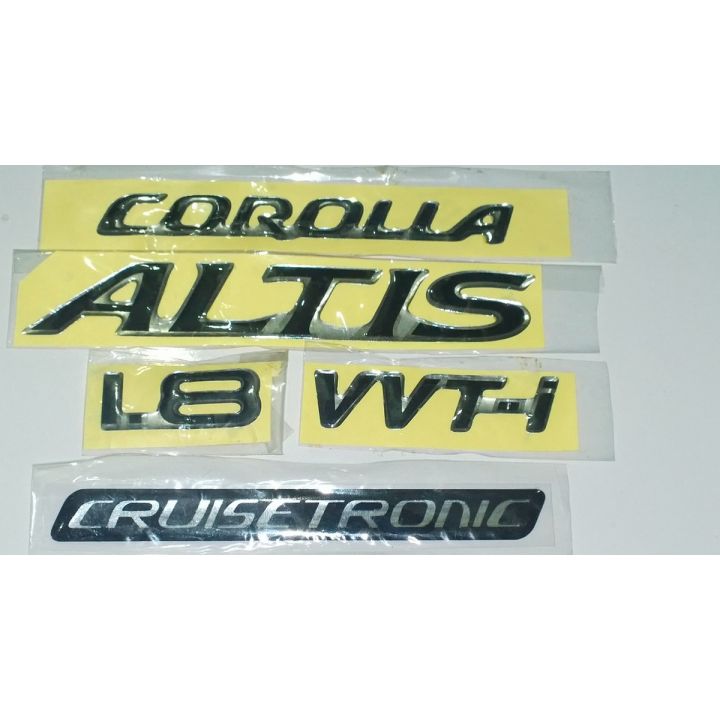 Toyota Corolla XLI Emblems shops Set Of 5 Piece