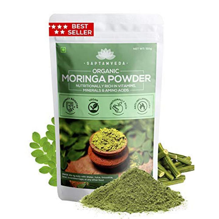 SAPTAMVEDA 100% Organic Moringa Powder 250 Gm | Immunity Booster ...