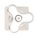 Rotating Keycap Aluminum Alloy Novelty Special Shape Universal Mechanical Keyboard AccessoriesClover Silver. 
