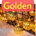 Metal Globe LED Fairy Lights Moroccan Style Outdoor Ring Light for Eid Birthday Party Milad Melad Christmas New Year Festival home decoration items. 