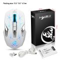 HXSJ T300 7 Keys 2400DPI 2.4G Colorful Luminous Wireless Mouse T300 White. 