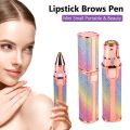 2 in 1 Electric Eyebrow Trimmer and Shaver, Rechargeable  Flawless Hair Remover 2 in 1 Hair Remover Trimmer For Women, Electric Flawless Facial Machine Razor, Painless Eyebrow Removal Shaver Lip Chin Bikini Fuzz Mustache. 