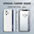 Jizetin for Xiaomi Redmi Note 10 Pro Case Simple Graffiti Track Phone Cover Square Edge Pattern Liquid Silicone Phone Cases. 