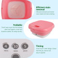 Ultrasonic Mini Washer & Portable Washing Tub (Foldable): Compact Laundry Machine (Touch Screen & Timer) - Reusable for Baby Clothes, Underwear, Delicates, Socks. 