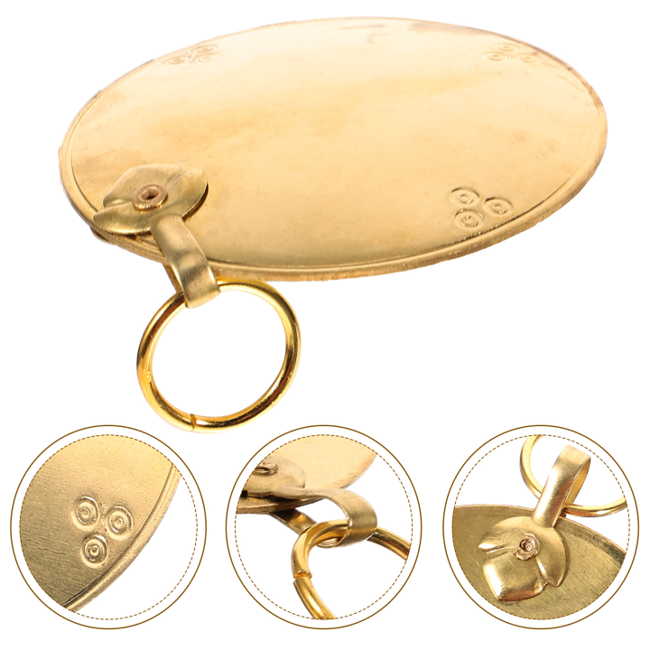 Pure Copper Mirror Small Round Bagua Door Lucky Outdoor Mirrors for Garden Wall Brass Hanging Office