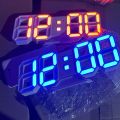3D LED Digital Clock Wall clock plus table clock with Alarm night glowing. 