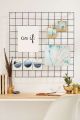 35*35cm Ins Style Metal Grid Wall Postcards Iron Mesh Photos Frame Display Home Bedroom DIY Decoration Square Decorative Shelf. 