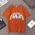【ALLGOOD】 Korean Fashion Star Ceria Unicorn Rainbow Pony T-Shirt Men And Women Couple Loose Short Sleeve Spring Xia Xin. 