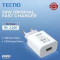 2025 Original TECNO 70W 45w 33w 18w  Fast Charger for  TECNO Smart Phone |  charger with Cable |  For Camon 50 Pro, 50, 40 Pro, 40, 30,  30 Pro,  20,  20 Pro,  19,  19 Pro,  19 Pro 5G,  18,  18 Pro, 18 Premier,  17,  17 Pro  16, 16 Pro, 15 Pro,. 