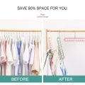 Multiple Clothes Hanger Space Saving Wardrobe Organizer with 9 Holes for Shirts and Pants. 