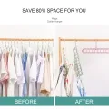 Multiple Clothes Hanger Space Saving Wardrobe Organizer with 9 Holes for Shirts and Pants. 