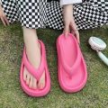 New non-slip sandals stepping on feeling anti-slip PVC thick-soled trendy ins flip-flops women's soft sandals. 