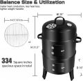 3 In 1 Vertical BBQ Smoker Grill. 