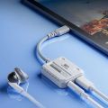 Plextone GS1 type c splitter, Type-c to 3.5mm handfree and type c charging, 60w fast charging, splitter for pubg. 
