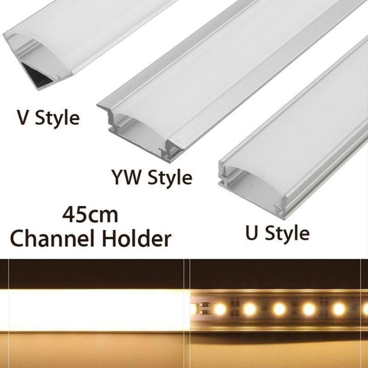 45cm U/V/YW Style Aluminium Channel Holder Cover For LED Strip Light Bar Lamp