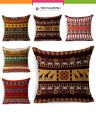 Pack Of 5 - Ethnic Design Cushions - Multicolor cushion covers without filling, cushioncover, cushions for sofa, designer cushion covers, fancy cushion covers, geometric cushions, pillows covers, printed cushion, printed cushion covers, sofa cushion set. 