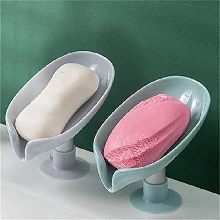 Soap Dish, Wall Mount Strong Self-Adhesive Soap Saver Storage Basket for Bathroom & Kitchen