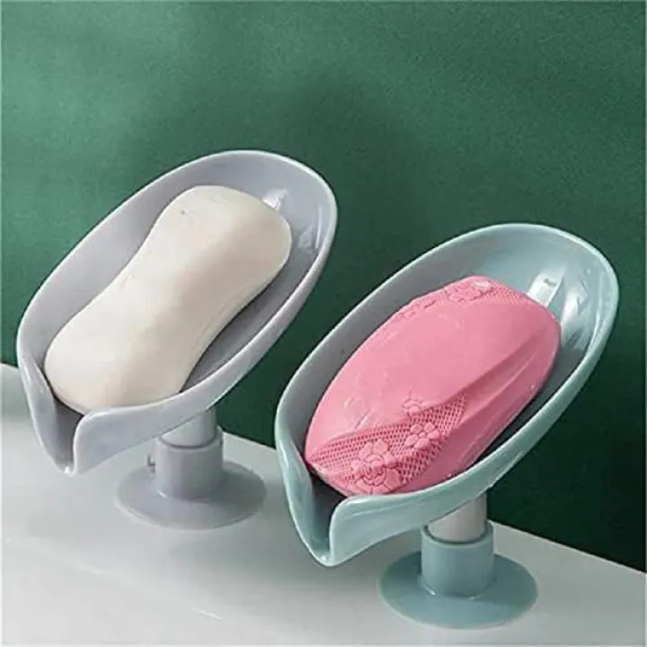 Soap Dish, Wall Mount Strong Self-Adhesive Soap Saver Storage Basket for Bathroom & Kitchen