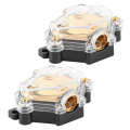Power Distribution Block 2pcs 1 in 3 Ways Audio Amplifier Cable Splitter Circuit Protector for Auto Car Boat. 