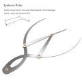 NCANRUI 1 Pcs Mean Calipers Golden Ratio Calipers Stainless Steel Eyebrow Ruler 1:1.618 Measure Tool for Tattoo Makeup. 
