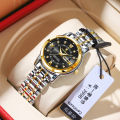 POEDAGAR Women's Stainless Steel Quartz Watch with Diamond Dial, Calendar, and 30M Water Resistance Watches for Girl. 