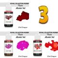 Pack of 3 Alcohol Ink - RedWine, Pink, Cherry Red - 20ml for Epoxy Resin. 