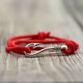 Trendy Charm Fish Hook Anchor Bracelet Double Layer Adjustable Milan Rope Braclet Men Women Sailing Adventure Accessories Gifts. 