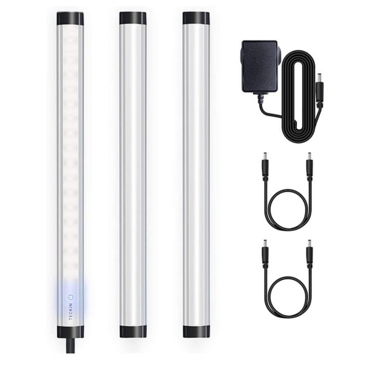 4 Pack LED Under Counter Light, 6W 12" Kitchen Under Cabinet Light, Linkable Closet Light, Plug-in, Warm White (Included 1*Power Cord - View #8